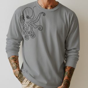 Entre Tentáculos Embroidered Octopus Crewneck